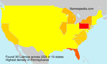 Surname Lubnow in USA