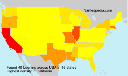 Surname Luening in USA