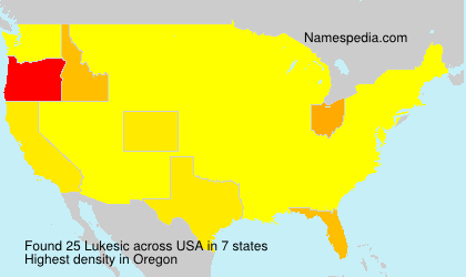 Surname Lukesic in USA