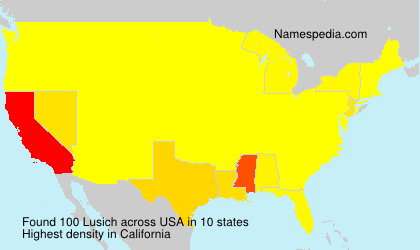 Surname Lusich in USA