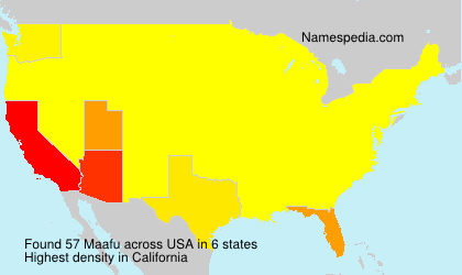 Surname Maafu in USA
