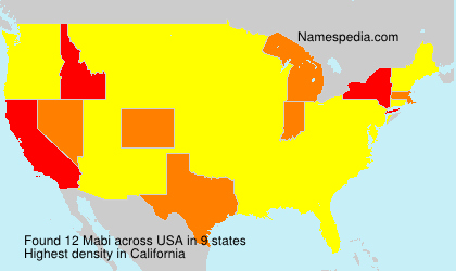 Surname Mabi in USA