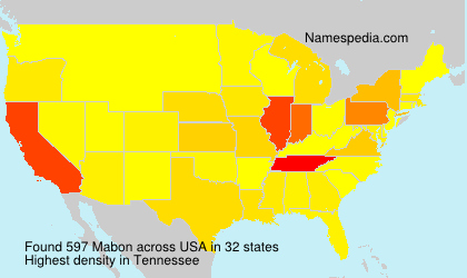 Surname Mabon in USA