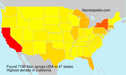 Surname Mac in USA