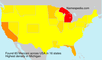 Surname Maccani in USA