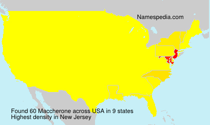 Surname Maccherone in USA