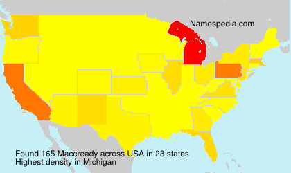 Surname Maccready in USA