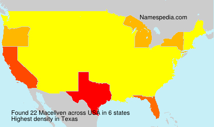Surname Macellven in USA