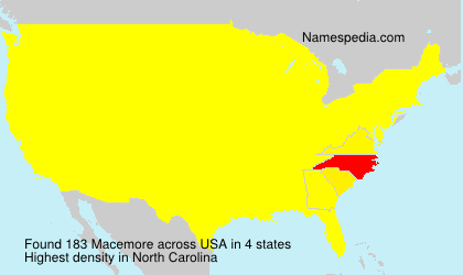 Surname Macemore in USA