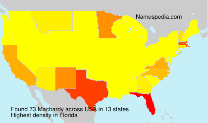 Surname Machardy in USA
