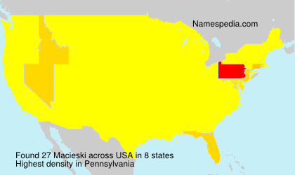 Surname Macieski in USA