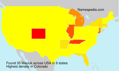 Surname Maciuk in USA