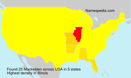 Surname Mackelden in USA