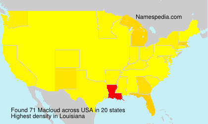 Surname Macloud in USA