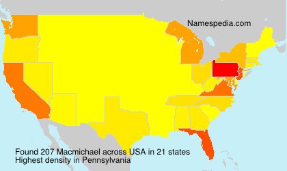 Surname Macmichael in USA