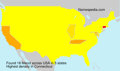 Surname Macol in USA