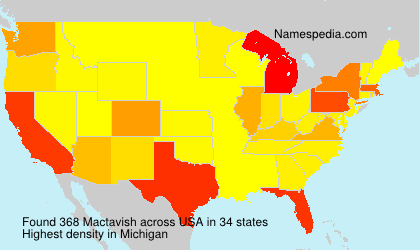 Surname Mactavish in USA