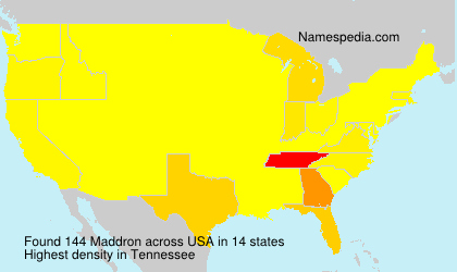 Surname Maddron in USA