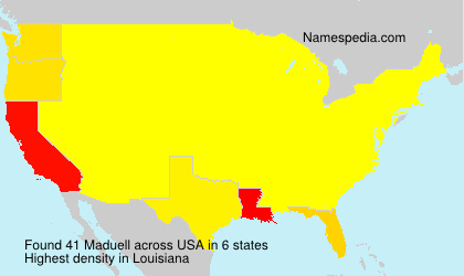 Surname Maduell in USA