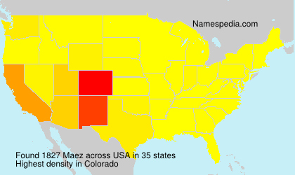 Surname Maez in USA