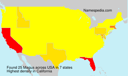 Surname Magua in USA