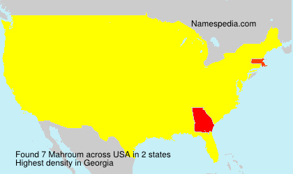 Surname Mahroum in USA