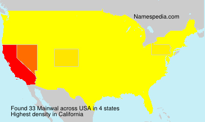 Surname Mainwal in USA