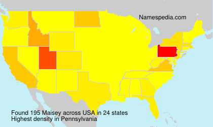 Surname Maisey in USA