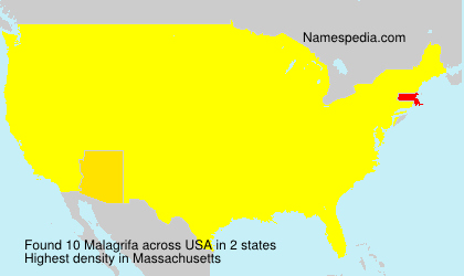 Surname Malagrifa in USA