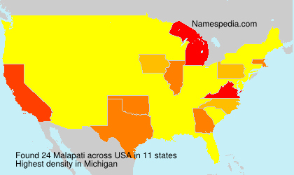 Surname Malapati in USA