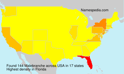 Surname Malebranche in USA