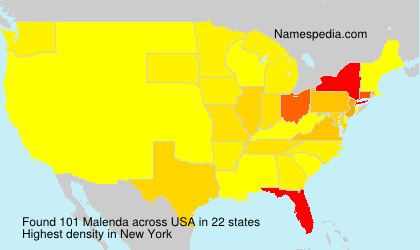 Surname Malenda in USA