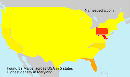 Surname Malozi in USA