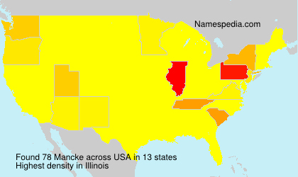 Surname Mancke in USA