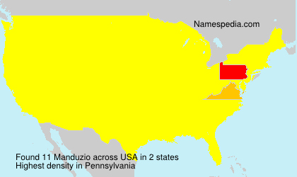Surname Manduzio in USA