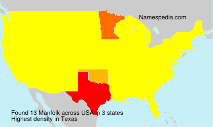 Surname Manfolk in USA