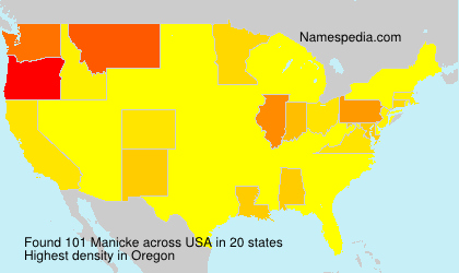 Surname Manicke in USA