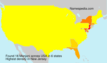 Surname Manjani in USA