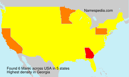 Surname Manki in USA