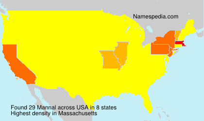 Surname Mannal in USA