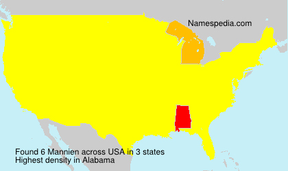 Surname Mannien in USA