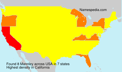 Surname Mannley in USA
