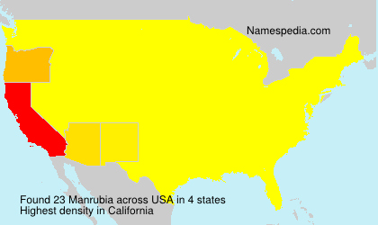 Surname Manrubia in USA