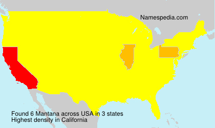 Surname Mantana in USA