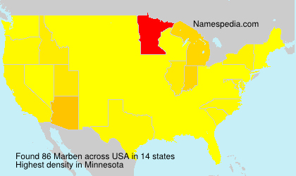Surname Marben in USA