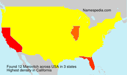 Surname Marovitch in USA