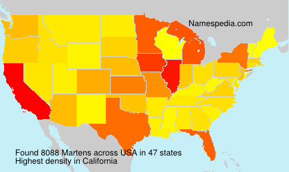 Surname Martens in USA