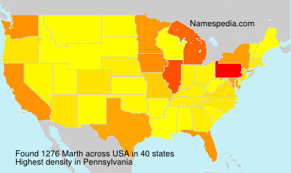Surname Marth in USA