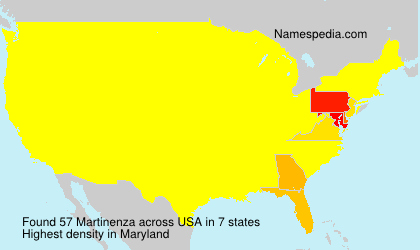 Surname Martinenza in USA