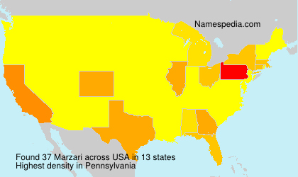 Surname Marzari in USA